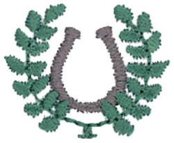 Horseshoe Wreath Machine Embroidery Design