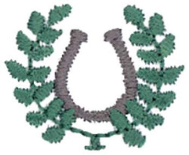 Picture of Horseshoe Wreath Machine Embroidery Design