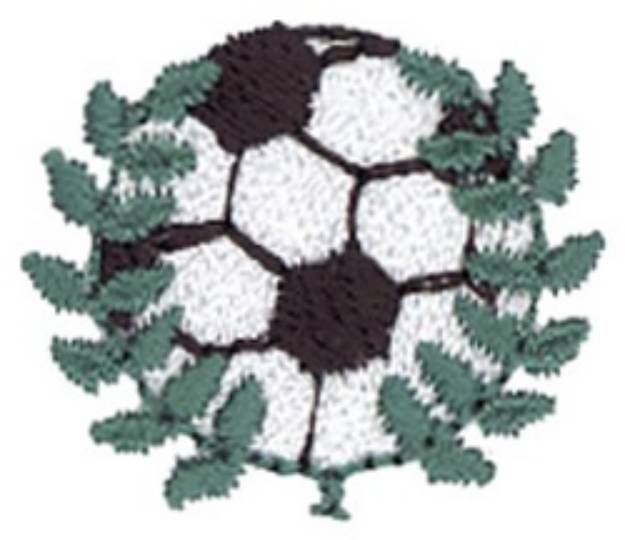Picture of Soccer Ball Wreath Machine Embroidery Design
