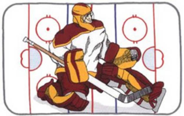 Picture of Hockey Goalie Machine Embroidery Design