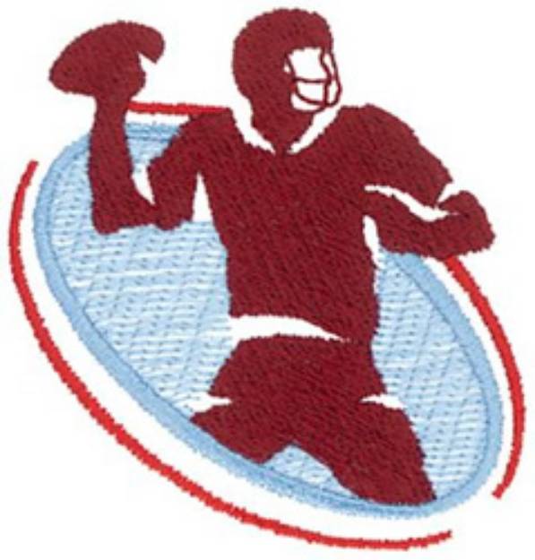 Picture of Football Silhouette Machine Embroidery Design