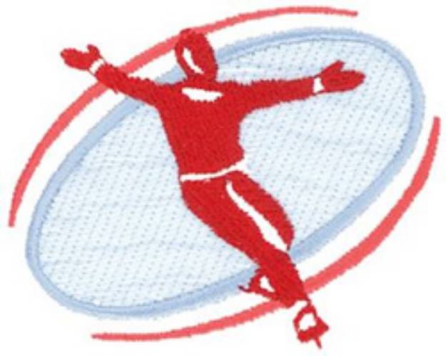 Picture of Ice Skating Silhouette Machine Embroidery Design