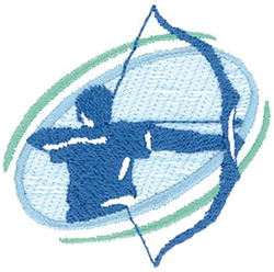 Archery Silhouette Machine Embroidery Design