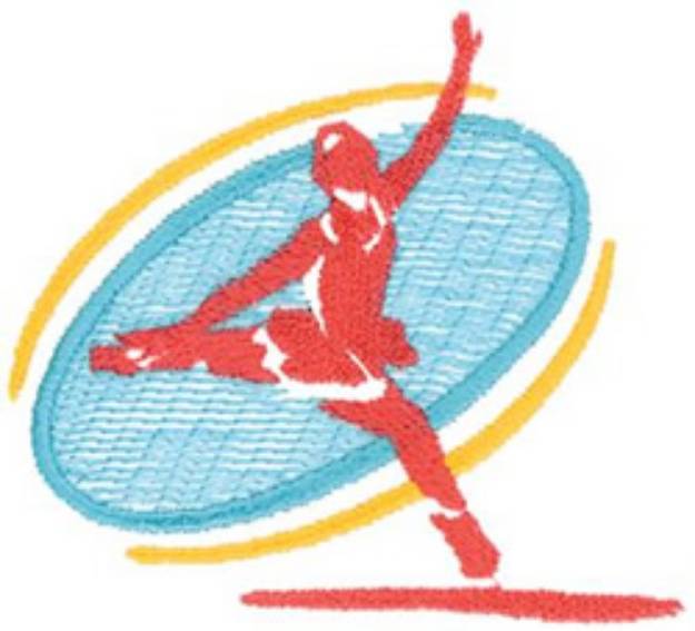 Picture of Figure Skating Silhouette Machine Embroidery Design