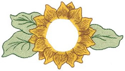 Sunflower Name Drop Machine Embroidery Design