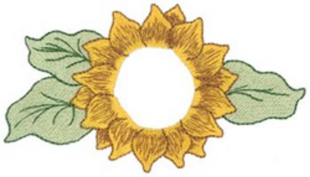 Picture of Sunflower Name Drop Machine Embroidery Design