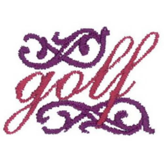 Picture of Golf Scrolls Machine Embroidery Design