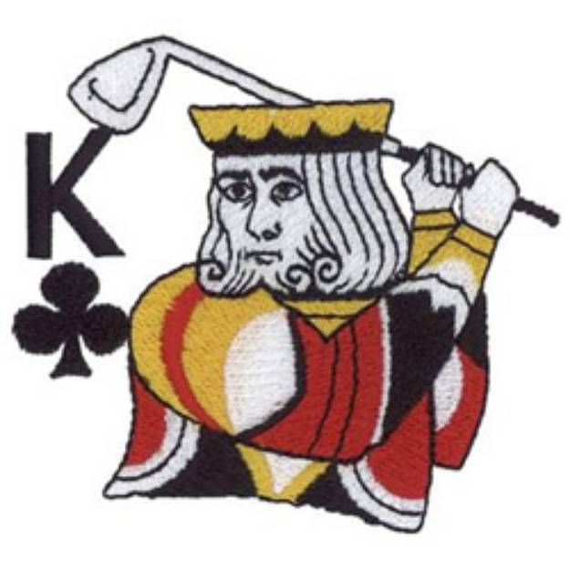 Picture of King Of Clubs Machine Embroidery Design