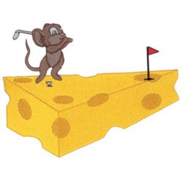 Picture of Golf Mouse Machine Embroidery Design