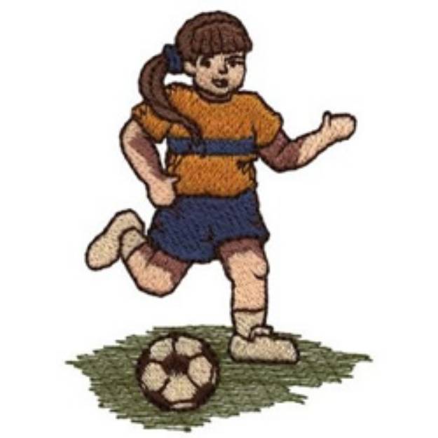 Picture of Soccer Girl Machine Embroidery Design