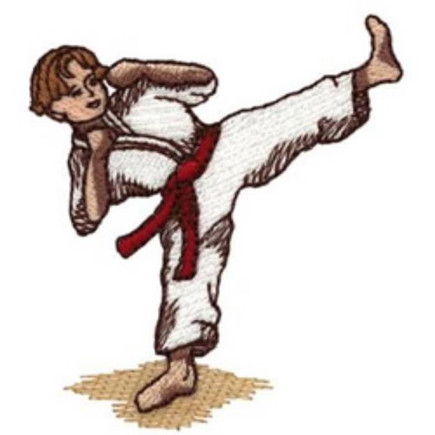 Picture of Karate Boy Machine Embroidery Design