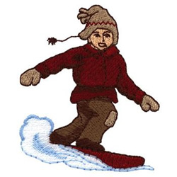Snowboarder Boy Machine Embroidery Design