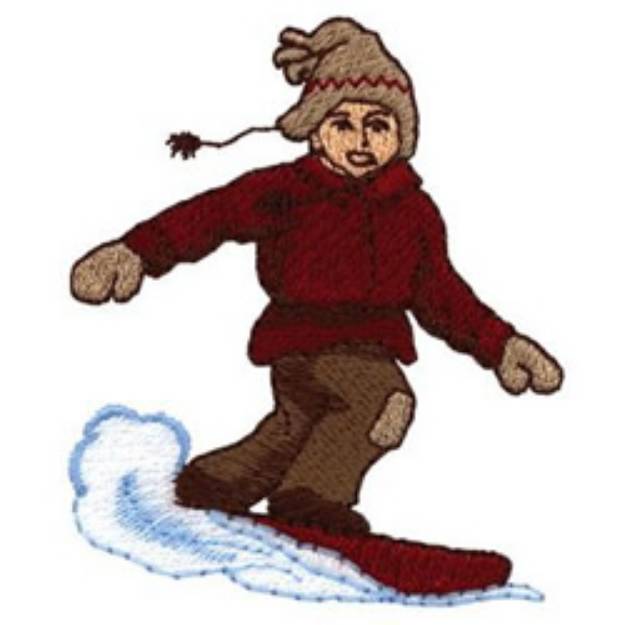Picture of Snowboarder Boy Machine Embroidery Design