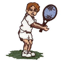 Tennis Boy Machine Embroidery Design