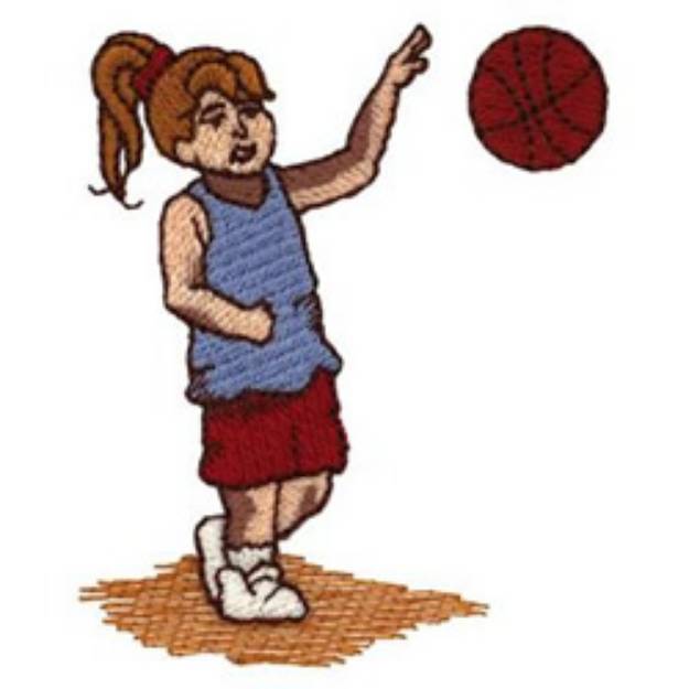 Picture of Basketball Girl Machine Embroidery Design