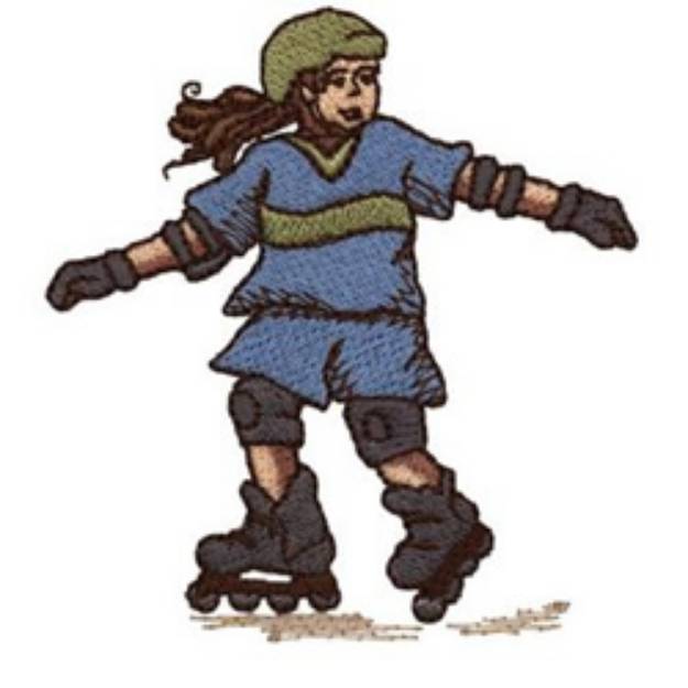 Picture of Skating Girl Machine Embroidery Design