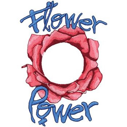 Rose Flower Power Machine Embroidery Design