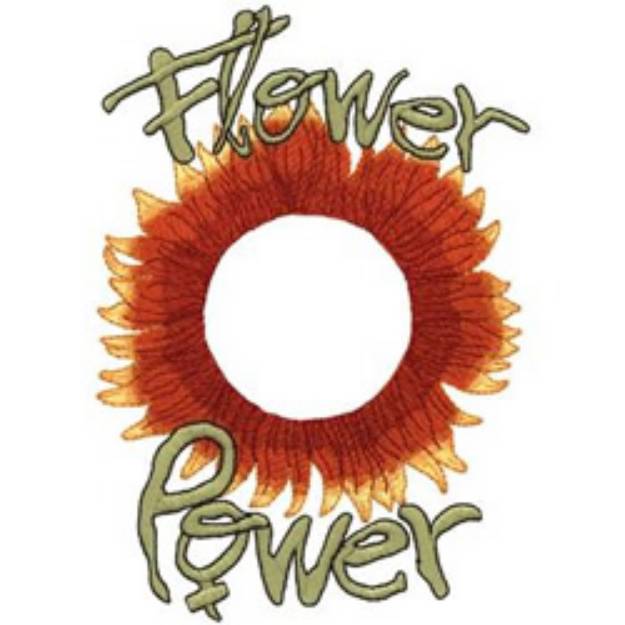 Picture of Firewheel Flower Power Machine Embroidery Design