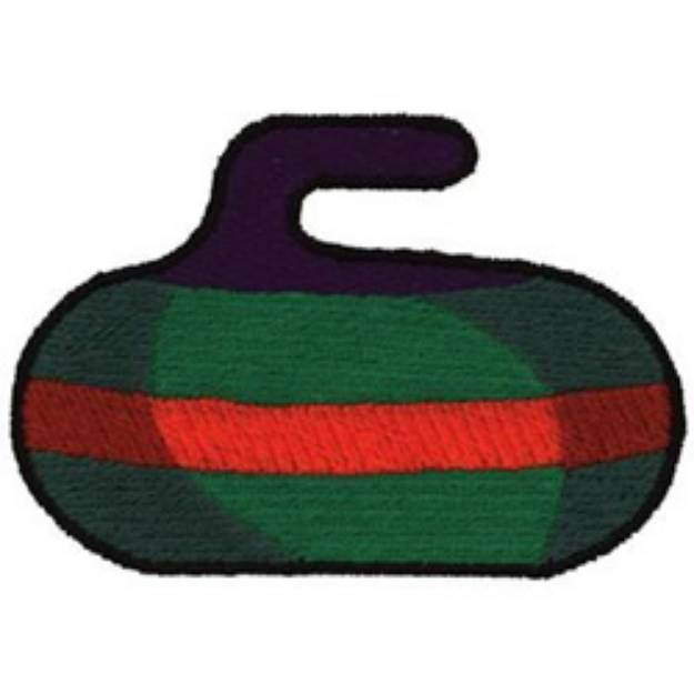 Picture of Curling Rock Machine Embroidery Design