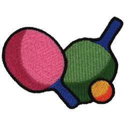 Table Tennis Gear Machine Embroidery Design