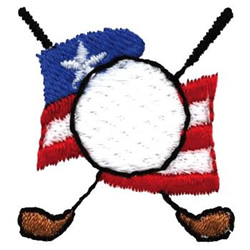 Golf Flag Machine Embroidery Design