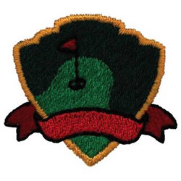 Picture of Golfing Green Crest Machine Embroidery Design