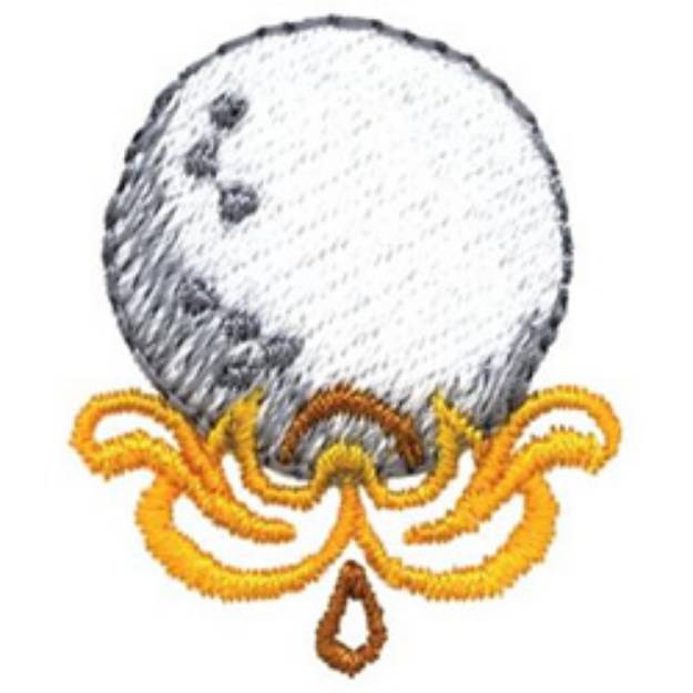 Picture of Golf Ball Scroll Machine Embroidery Design