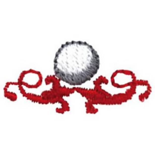 Picture of Golf Ball Crest Machine Embroidery Design