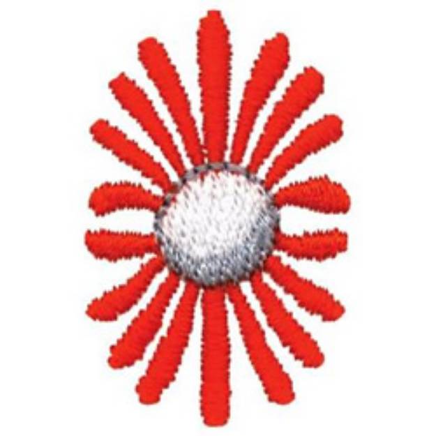 Picture of Golf Ball Sunburst Machine Embroidery Design