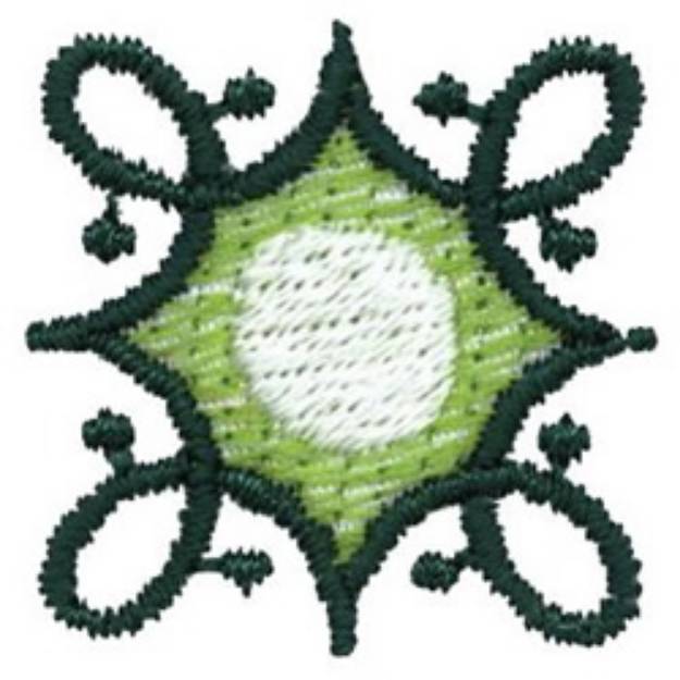Picture of Golf Scroll Diamond Machine Embroidery Design