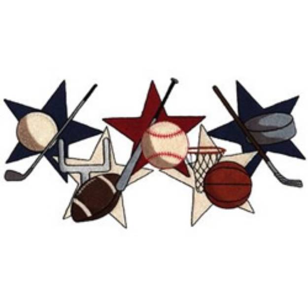 Picture of All Star Sports Machine Embroidery Design