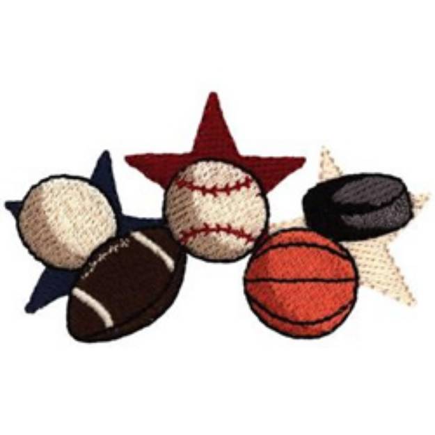 Picture of Sports Stars Machine Embroidery Design
