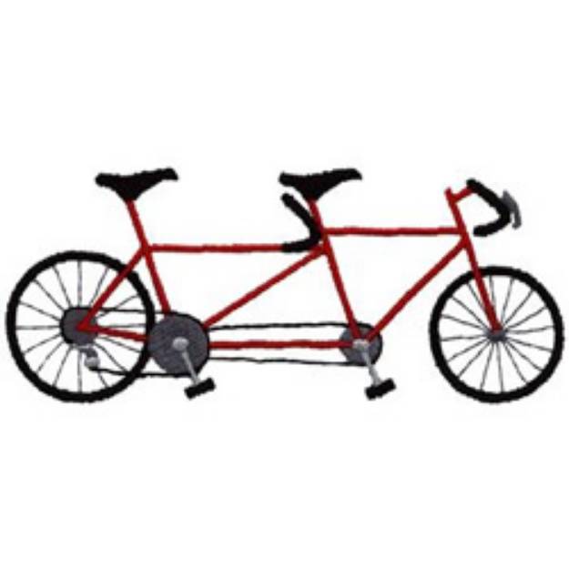 Picture of Tandem Bike Machine Embroidery Design