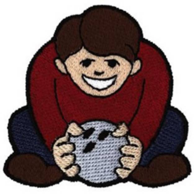 Picture of Boy Bowler Machine Embroidery Design