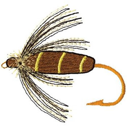 Fishing Fly Machine Embroidery Design