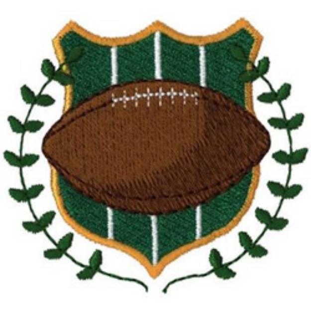 Picture of Football Shield Machine Embroidery Design