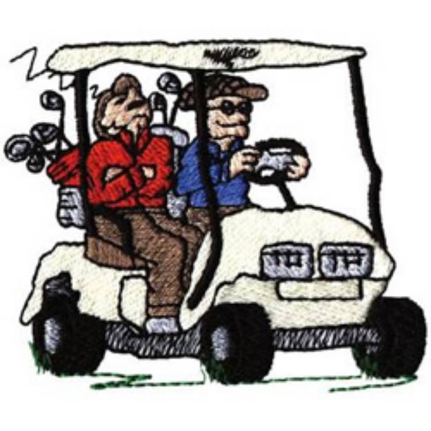 Picture of Golfing Seniors Machine Embroidery Design