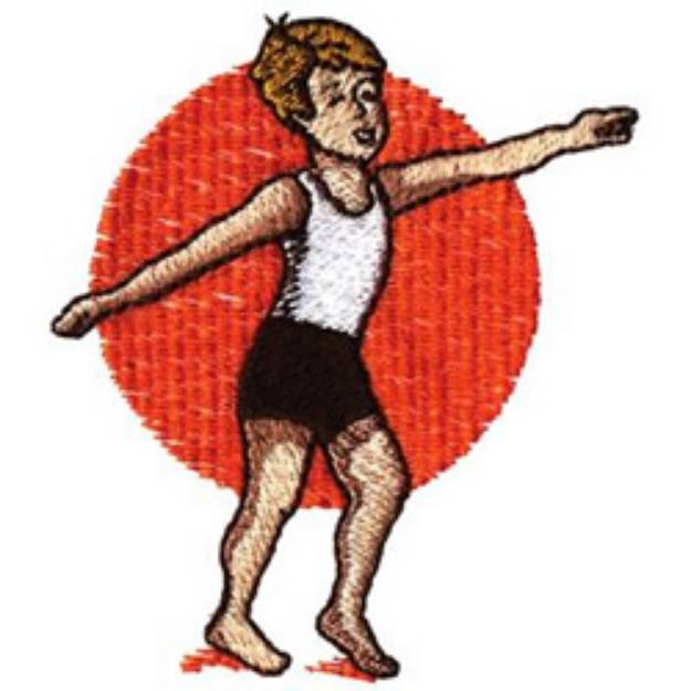 Picture of Boy Gymnast Machine Embroidery Design