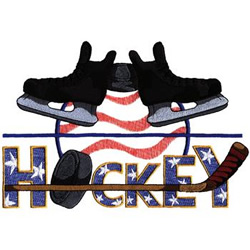 Hockey Logo Machine Embroidery Design