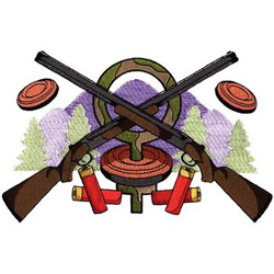 Sport Shooting Machine Embroidery Design