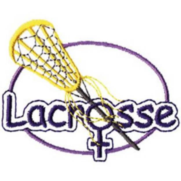 Picture of Womens Lacrosse Machine Embroidery Design