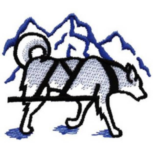 Picture of Sled Dog Machine Embroidery Design