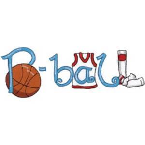 Picture of B-Ball Machine Embroidery Design
