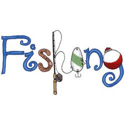 Fishing Machine Embroidery Design