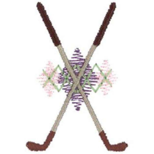 Picture of Crossed Irons Machine Embroidery Design