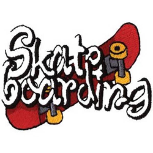 Picture of Skate Boarding Machine Embroidery Design