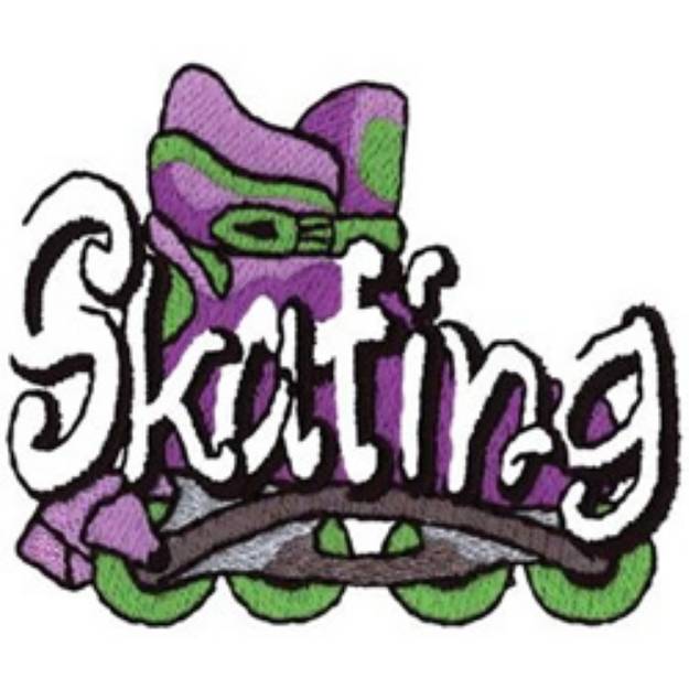 Picture of Skating Machine Embroidery Design
