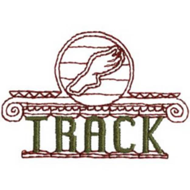 Picture of Olympic Track Machine Embroidery Design