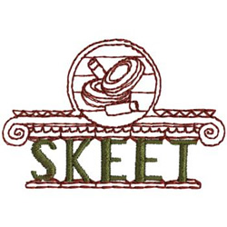 Olympic Skeet Machine Embroidery Design