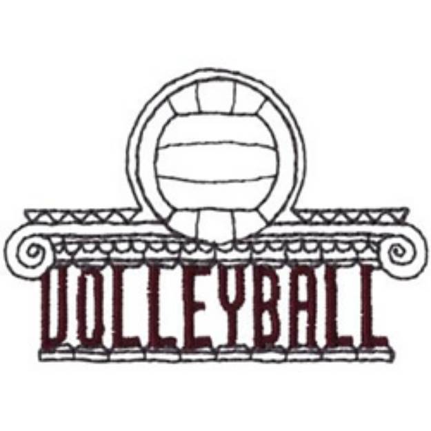 Picture of Olympic Volleyball Machine Embroidery Design